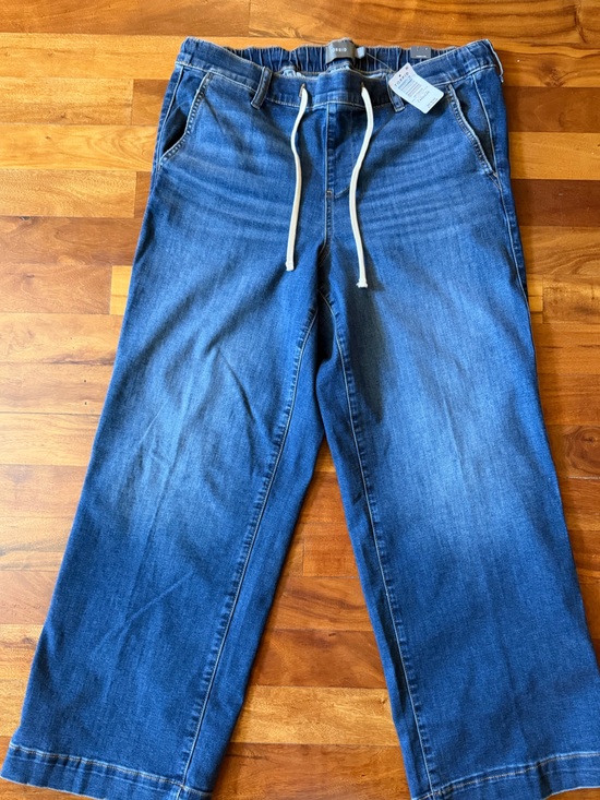 torrid Denim - torrid Medium Blue Relaxed Wide-Leg Drawstring Jeans